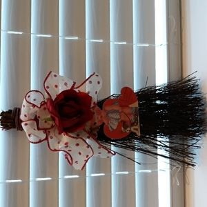 12" lavender scented Valentine rustic broom